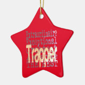 Trapper Extraordinaire Keramisch Ornament (Links)