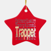 Trapper Extraordinaire Keramisch Ornament (Achterkant)