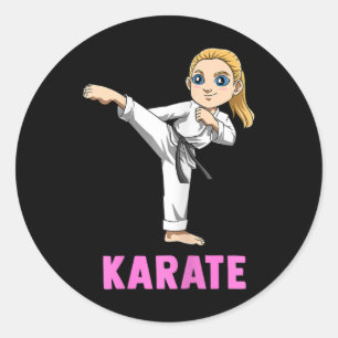 Trapper Sparky - Schattig Karate Meisje Ronde Sticker