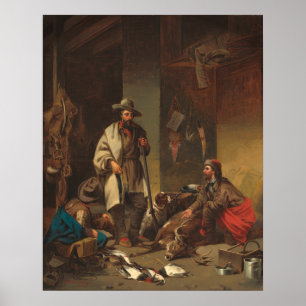 Trapper's Cabin - John Mix Stanley Fine Art Poster
