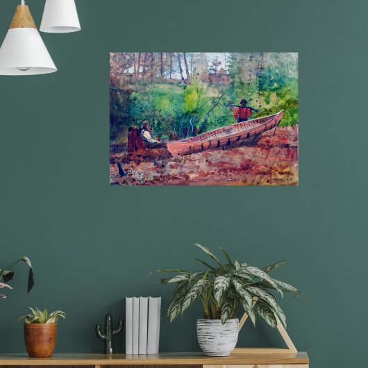 Trappers Rustend Winslow Homer 1874 Poster (Woonkamer 1)