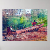 Trappers Rustend Winslow Homer 1874 Poster (Voorkant)