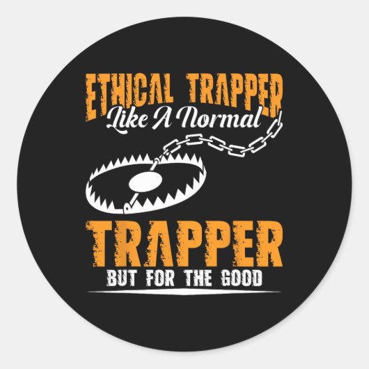 Trapping Stuff Coyote Trapping Gear Trap Hunter TR Ronde Sticker (Voorkant)