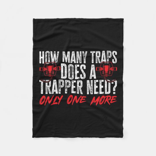 Trapping Trap Hunting Trapper 2 Fleece Deken (Voorkant)