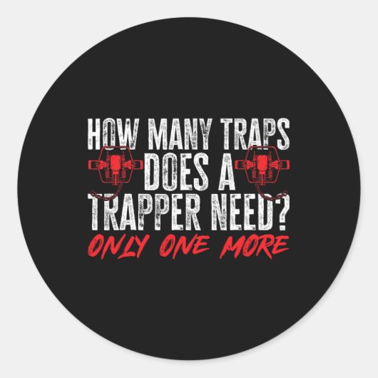 Trapping Trap Hunting Trapper 2 Ronde Sticker (Voorkant)