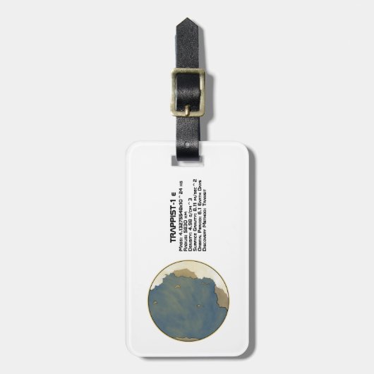 TRAPPIST-1 e Technische gegevens Bagagelabel (Voorkant verticaal)