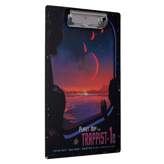 TRAPPIST-1 System Planet 1e retro space toerisme e Klembord (Rechts)