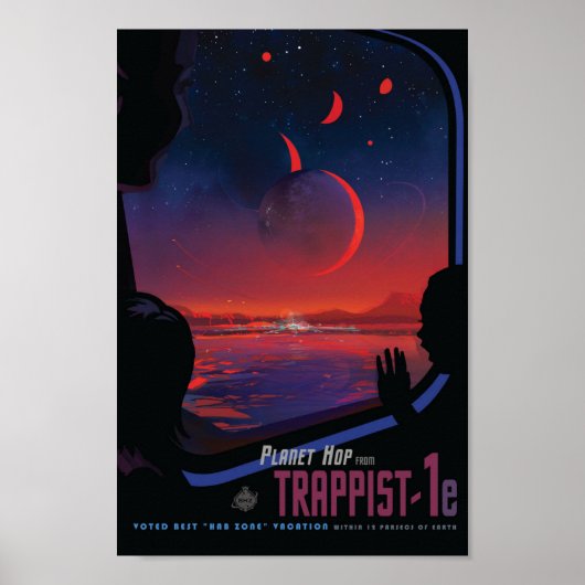 TRAPPIST-1e Exoplanet Poster (Voorkant)