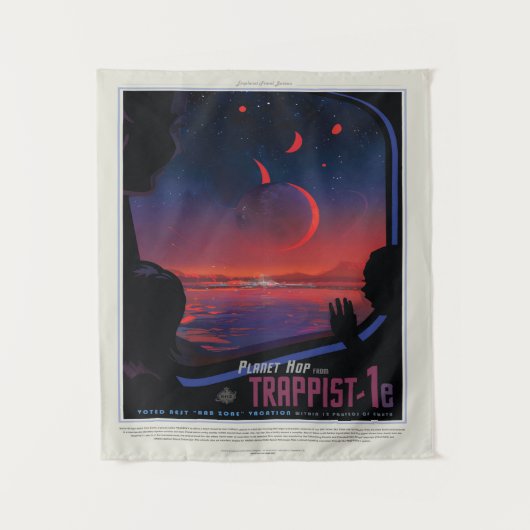 TRAPPIST-1e Klein Wandkleed (Voorkant)
