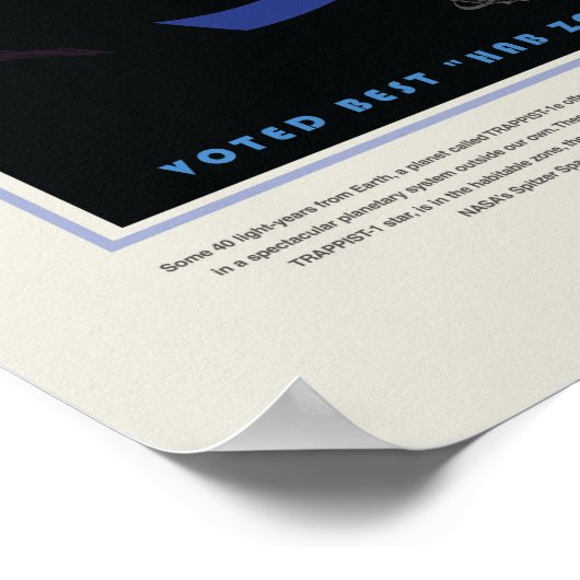 Trappist 1e, reisposter poster (Hoek)
