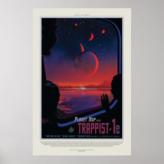 Trappist 1e, reisposter poster (Voorkant)