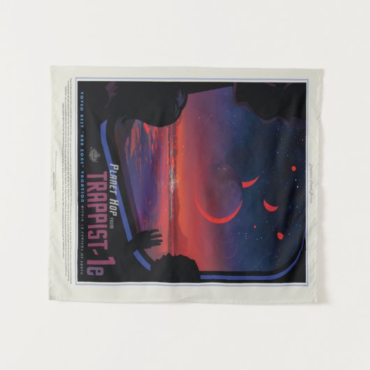 TRAPPIST-1e Small Wandkleed (Voorkant (horizontaal))