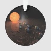 Trappist-1's zeven planeten in een baan rond de st ornament (voorkant)