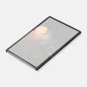 Trappist-1's zeven planeten in een baan rond de st post-it® notes (Schuin)