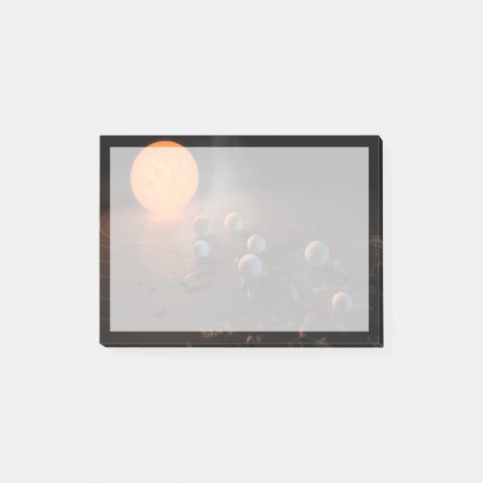 Trappist-1's zeven planeten in een baan rond de st post-it® notes (Voorkant)