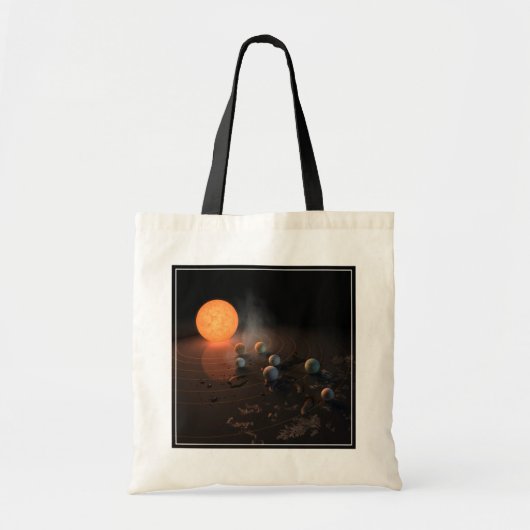 Trappist-1's zeven planeten in een baan rond de st tote bag (Voorkant)