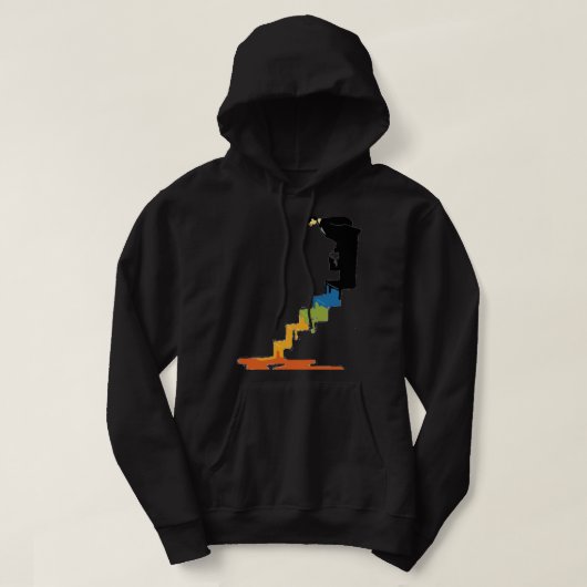 Trapschilder Abstract 024 op zacht katoen T Hoodie (Design voorkant)