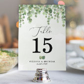 Trapsgewijs Waterverf Eucalyptus Tafelnummer (5x7)