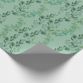 trapsgewijze groene wijnstok cadeaupapier (Hoek)