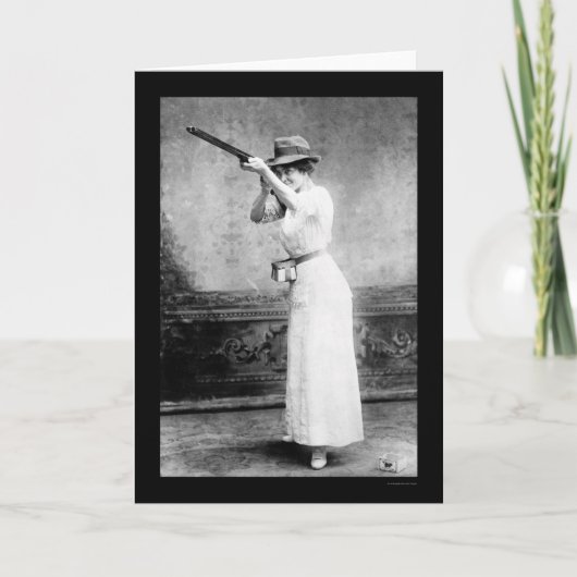 Trapshot Woman met Shotgun 1914 Kaart (Voorkant)