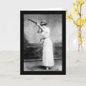 Trapshot Woman met Shotgun 1914 Kaart (Gele Bloem)