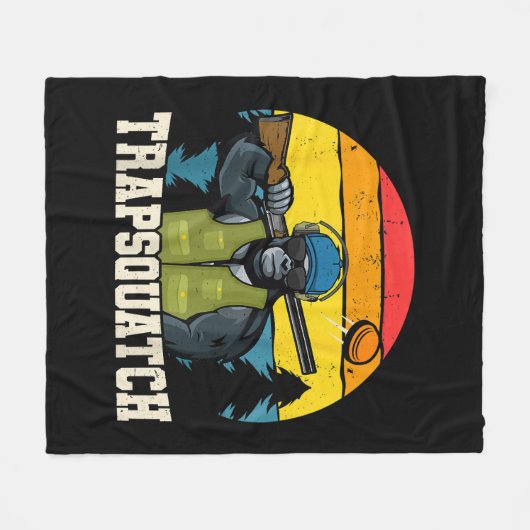 Trapsquatch Bigfoot Funny Clay Trap Schieten Manne Fleece Deken (Voorkant (Horizontaal))