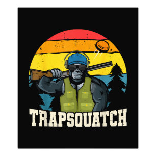 Trapsquatch Bigfoot Funny Clay Trap Schieten Manne Foto Afdruk