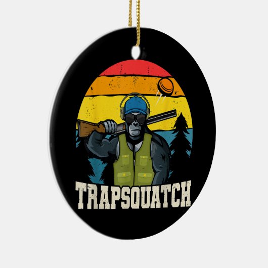 Trapsquatch Bigfoot Funny Clay Trap Schieten Manne Keramisch Ornament (Rechts)