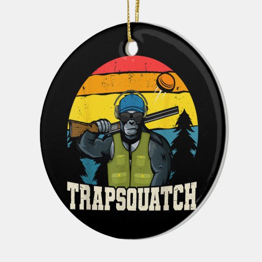 Trapsquatch Bigfoot Funny Clay Trap Schieten Manne Keramisch Ornament (Links)