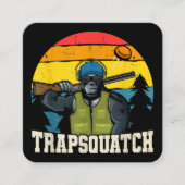 Trapsquatch Bigfoot Funny Clay Trap Schieten Manne Vierkante Visitekaartje (Voorkant)