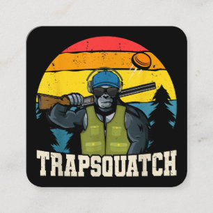 Trapsquatch Bigfoot Funny Clay Trap Schieten Manne Vierkante Visitekaartje