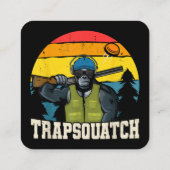 Trapsquatch Bigfoot Funny Clay Trap Schieten Manne Vierkante Visitekaartje (Achterkant)
