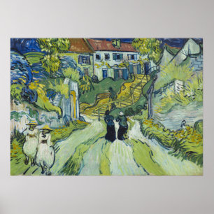 Trapveld bij Auvers Landschapskunst Poster