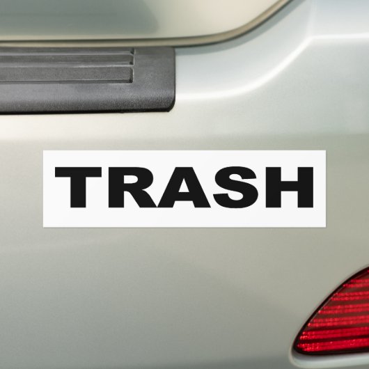 TRASH BUMPERSTICKER (Op auto)