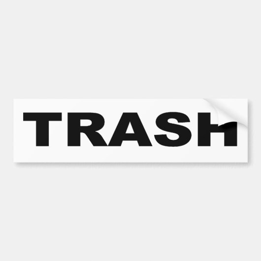 TRASH BUMPERSTICKER (Voorkant)