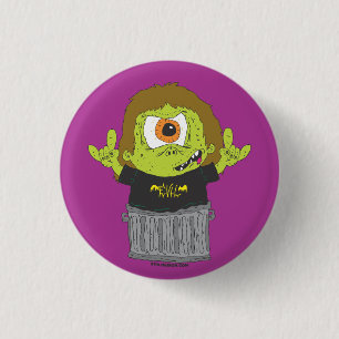 TRASH CLOPS PIJN RONDE BUTTON 3,2 CM