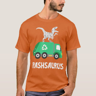 Trash Dinosaur Garbage Truck Dino Recyclen vuilnis T-shirt