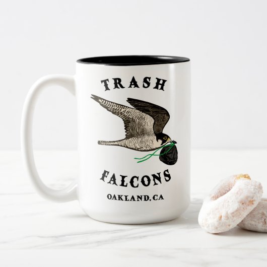 Trash Falcons Officiële Koffie Mok! Tweekleurige Koffiemok (Met donut)