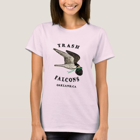 Trash Falcons Officiële T-shirt - Roze (Voorkant)