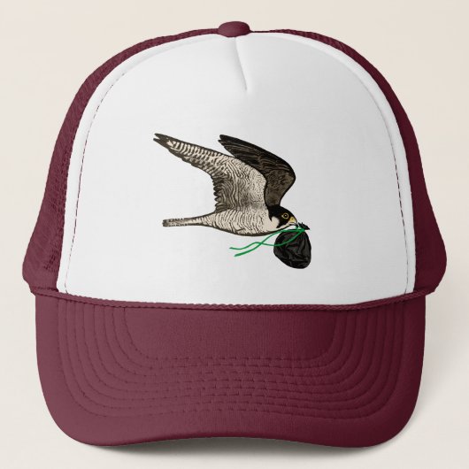 Trash Falcons Officiële Trucker Hoed - Maroon Trucker Pet (Voorkant)