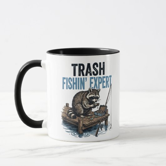 Trash Fishin' Expert Raccoon Mok (Links)