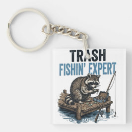 Trash Fishin' Expert Raccoon Sleutelhanger