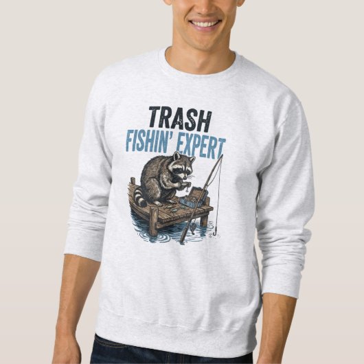 Trash Fishin' Expert Raccoon Trui (Voorkant)