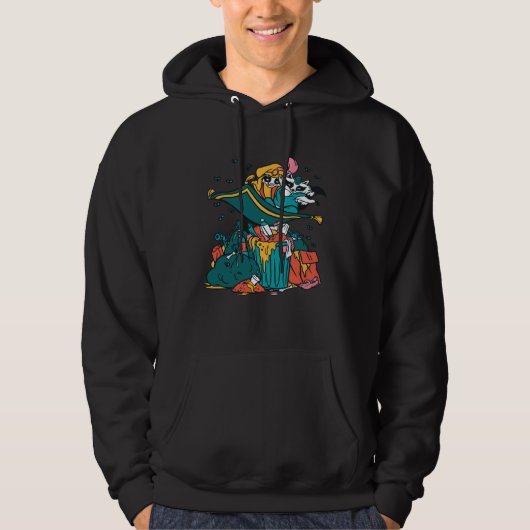 Trash garbage racoon couple cute hoodie (Voorkant)