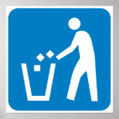 Trash / Garbage / Refuse Highway Sign Poster (Voorkant)
