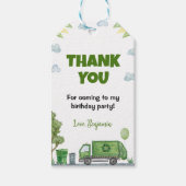Trash Garbage Truck Birthday Dank je Label Cadeaulabel (Voorkant)