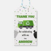 Trash Garbage Truck Birthday Dank je Label Cadeaulabel (Voorkant)