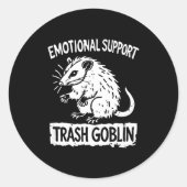 Trash Goblin Ssum Emotional Suprt Funny Meme Ronde Sticker (Voorkant)