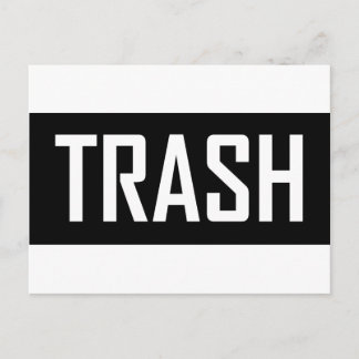 TRASH Hipster Cool Kind Trashy Earth Love Eco Briefkaart