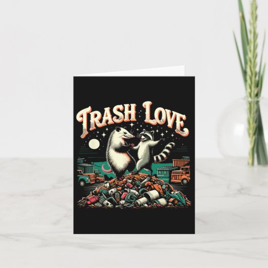 Trash Love Raccoon Possum Kaart (Voorkant)